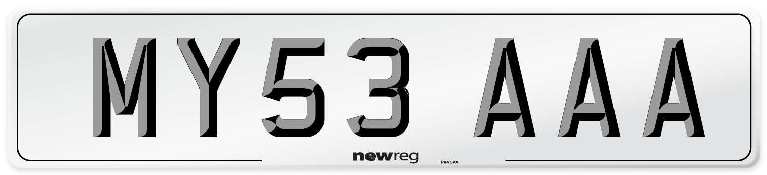 MY53 AAA Number Plate from New Reg